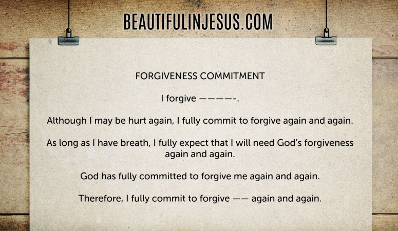 The Forgiveness Commitment