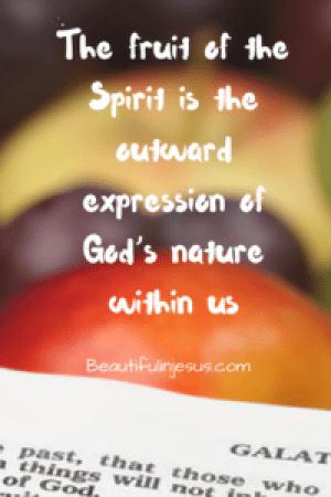 A bible lesson on walking in the fruit of the Spirit.